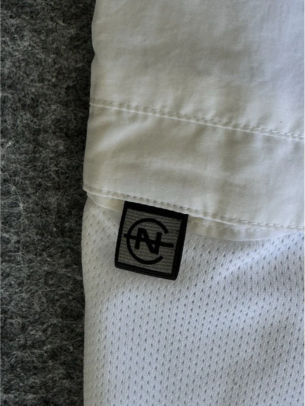Nautica Competition Swim Trunks Men’s L Silver Medal Gray Nylon Board Shorts